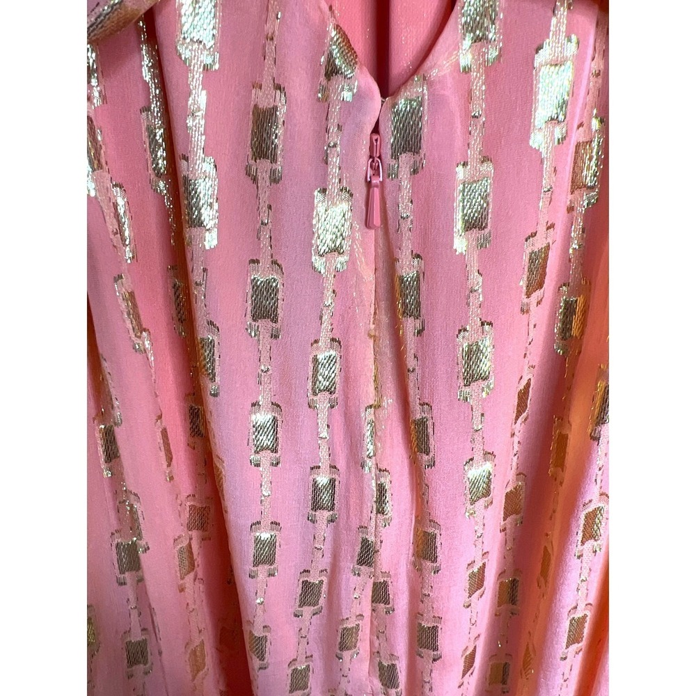 Ramy Brook Kenza Halter Maxi‎ Dress in Peach Geo NWT Size 12 - Picture 7 of 10